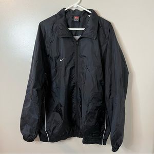 Nike Mens Jacket Black Full Zip Long Sleeves Windbreaker Size Large Y2K …